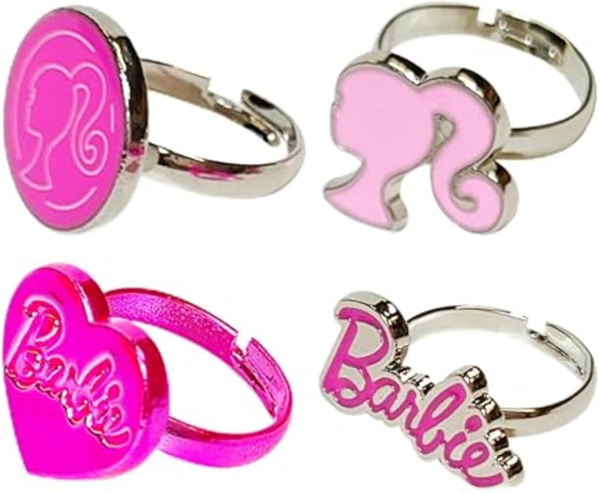 LUV HER Kids Jewelry: 4-Piece Adjustable Rings for Girls, Ring Sets with metal charm Fashion Girl... | Amazon (US)