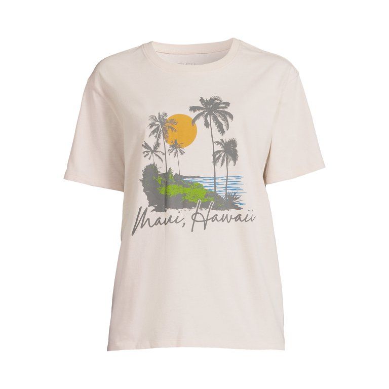 Time And Tru Women's Graphic Tee with Short Sleeves - Walmart.com | Walmart (US)