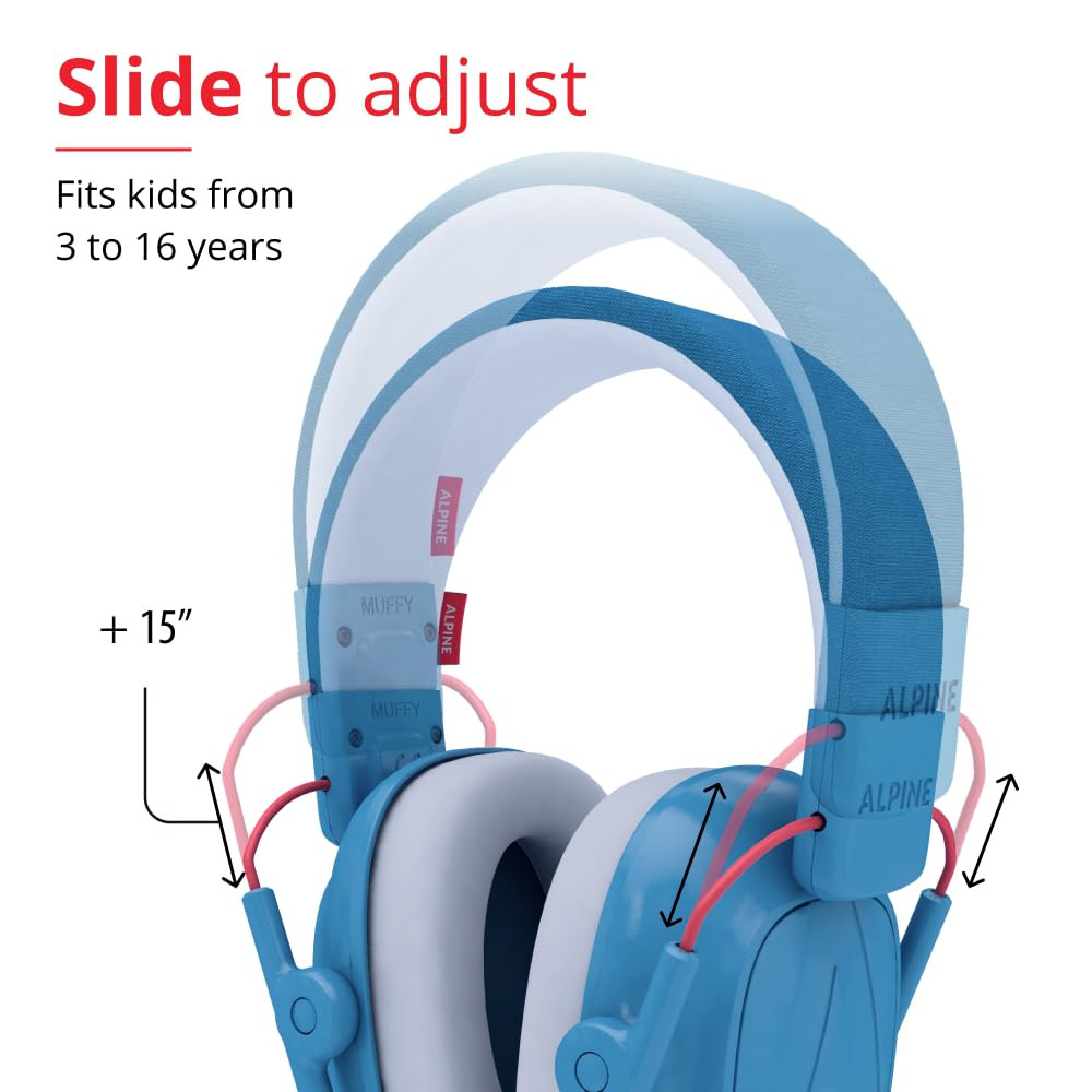 Alpine Muffy Kids - Hearing Protection - CE & ANSI Certified - Adjustable for Ages 3-16 years - N... | Amazon (US)