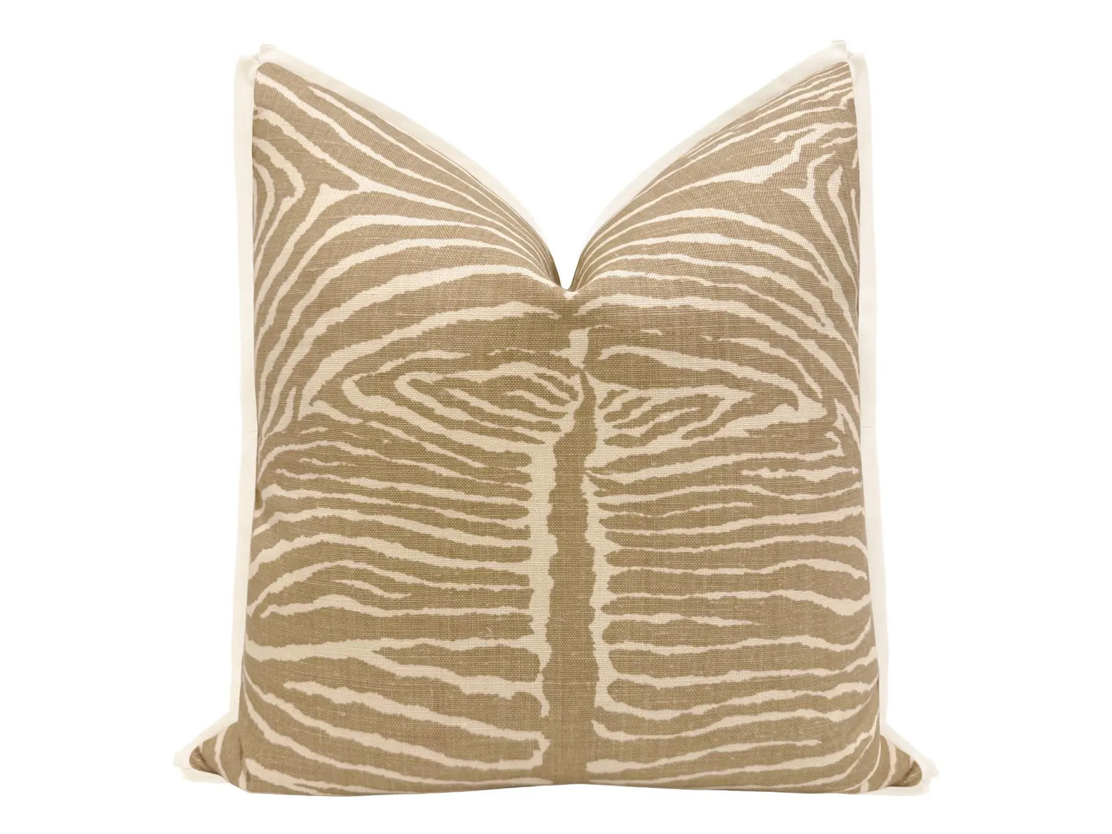 Brunschwig & Fils Le Zebre // Beige Pillow | designer throw pillow | zebra print linen | animal p... | Etsy (Global)