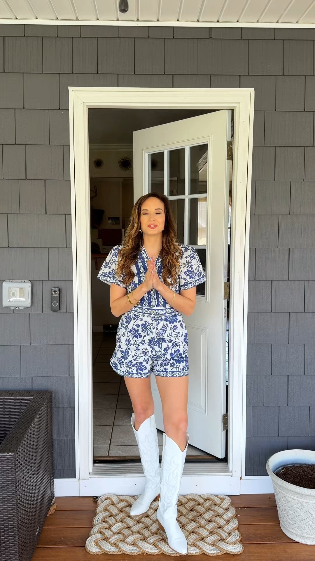 I am so obsessed with this blue and white denim romper!

#LTKootd #LTKSeasonal