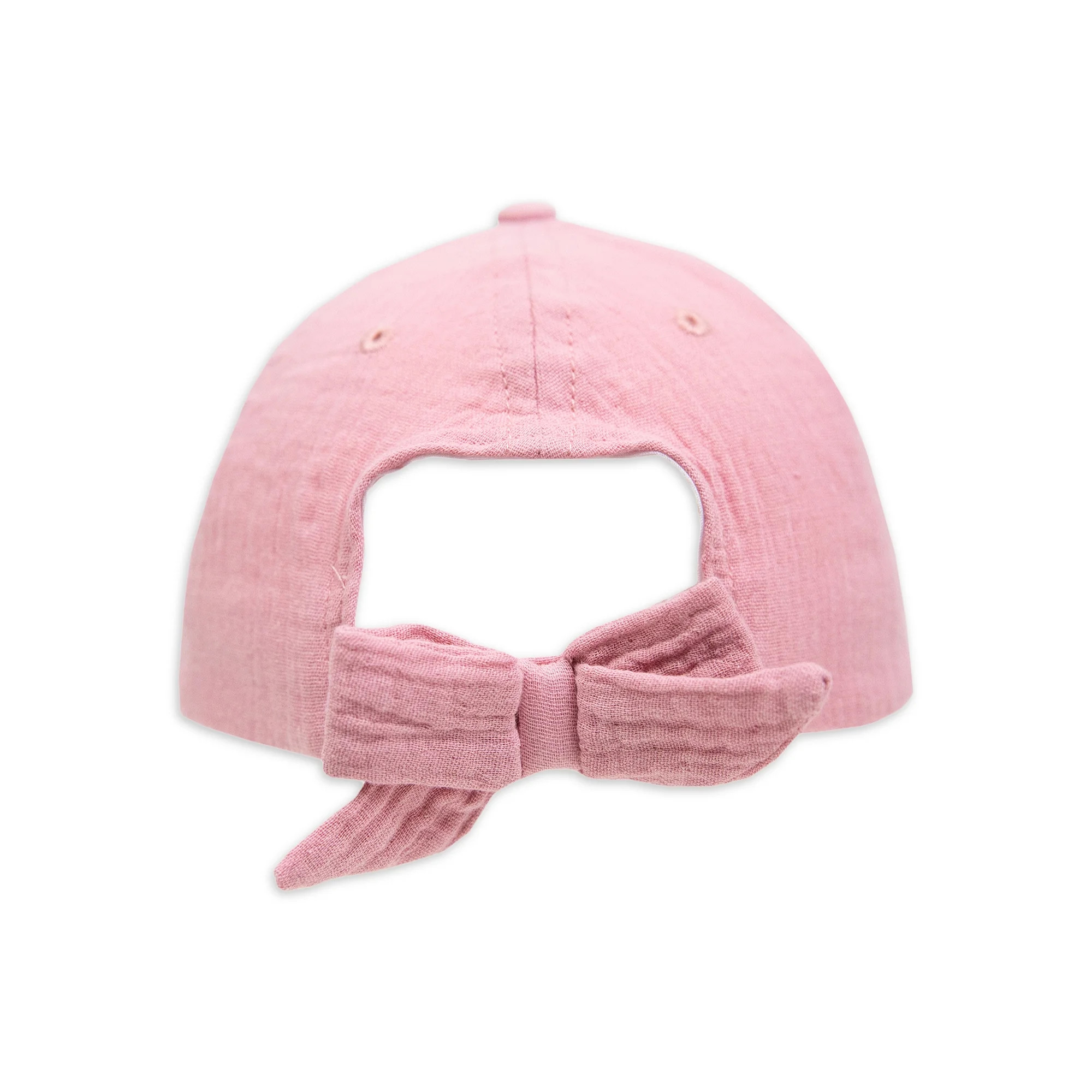 Wonder Nation Toddler Girl Textured Bow Back Hat | Walmart (US)