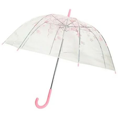 clear cherry blossom umbrella, clear umbrella, clear bubble umbrella, dome shape umbrella (pink) | Walmart (US)