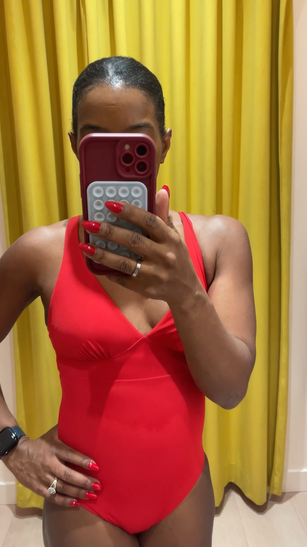 Trying on swimsuits in front of your daughter is not for the weak 😭😂. Loved this red but the XS was abit tight, so ordering the S

knix, Knix ambassador 

#LTKmomlife #LTKTravel #LTKSwim
