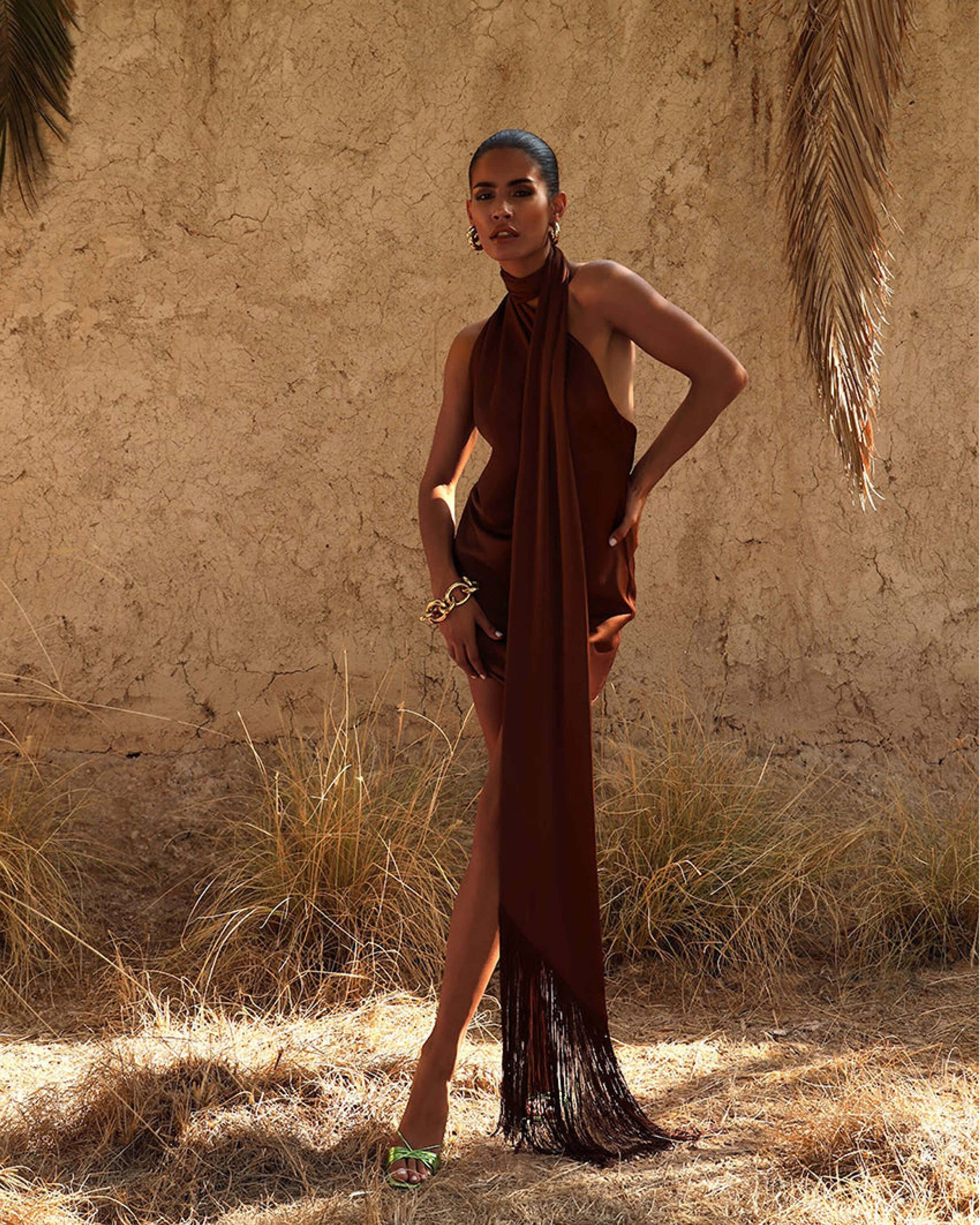 SERAFIA DRESS COCOA | Rat & Boa