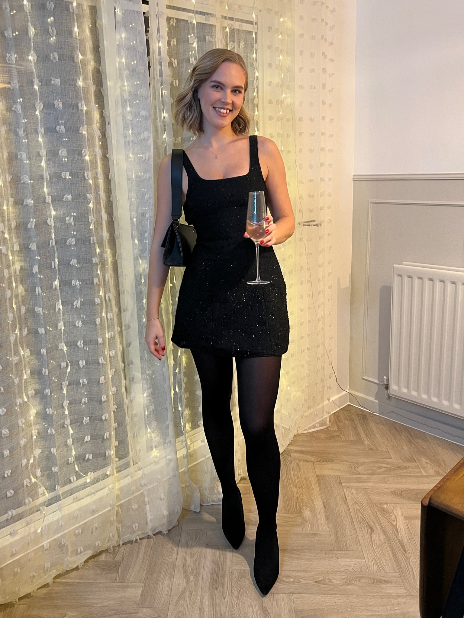 Glittery black dress is the perfect throw on for Christmas events 🥂

#LTKuk #LTKwinter #LTKpartywear