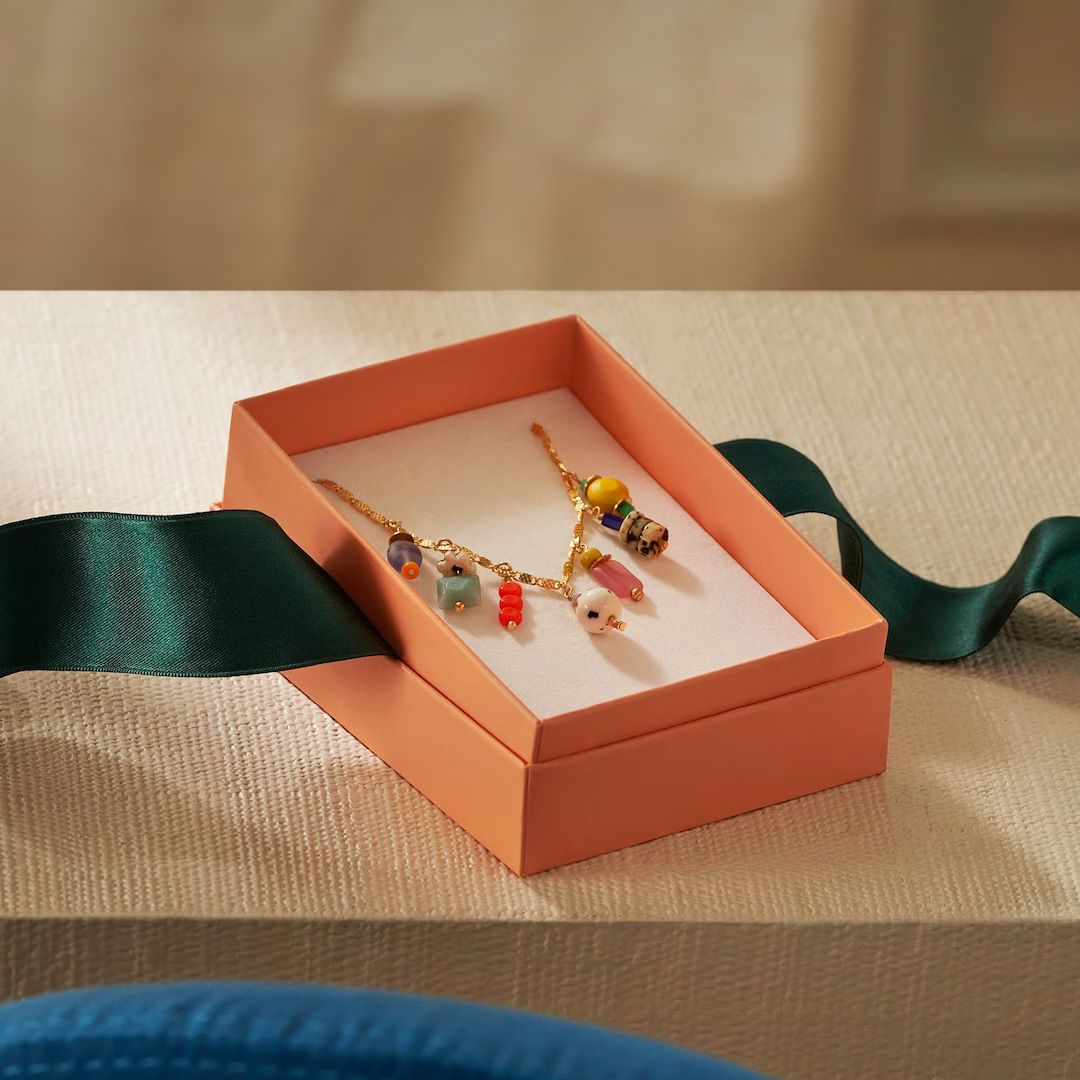 Charm Choker Statement Necklace, colorful drop necklace, statement jewelry, multicolored necklace... | Etsy (US)