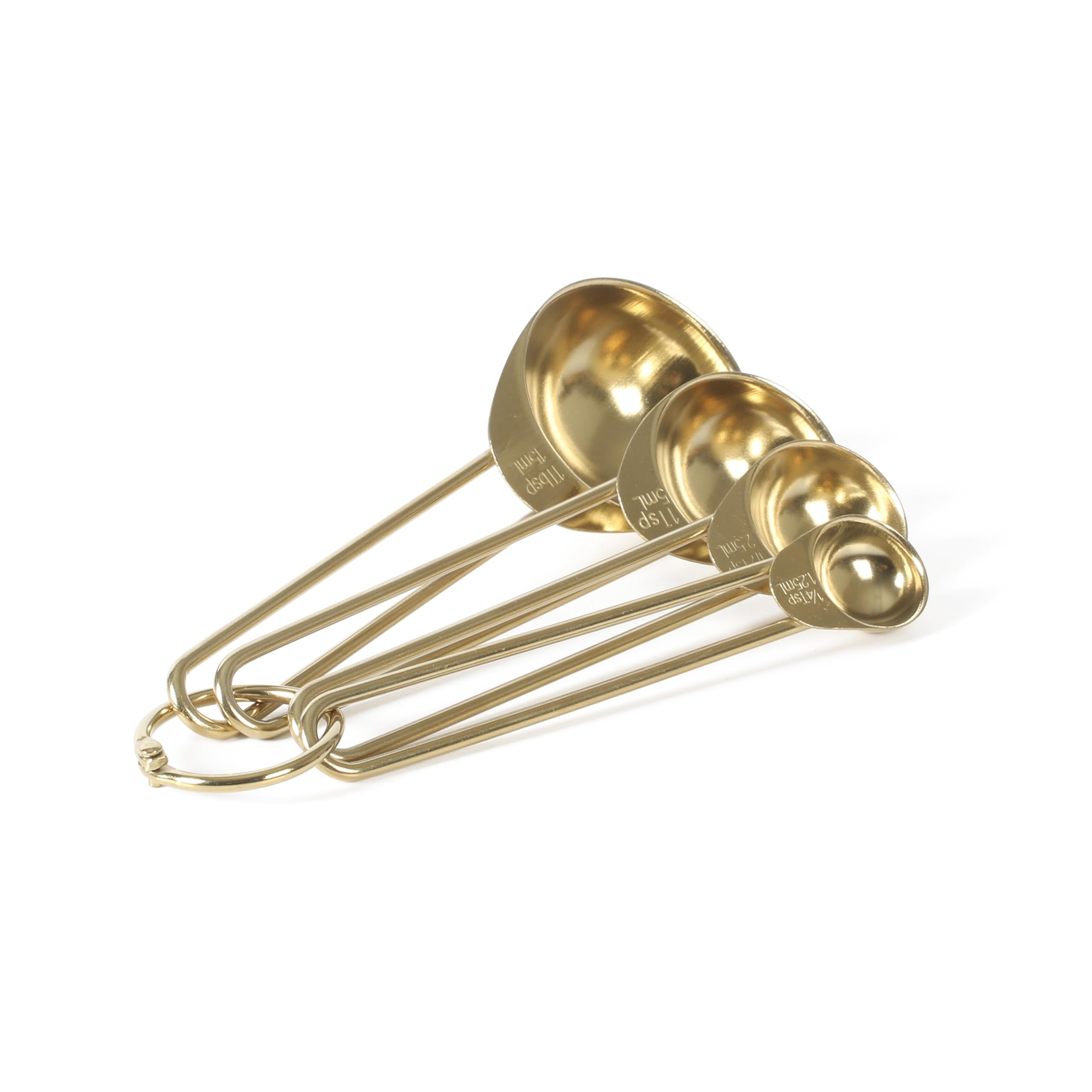 Martha Stewart Richburn 4 Piece Gold Stainless Steel Measuring Spoons Set | Amazon (US)