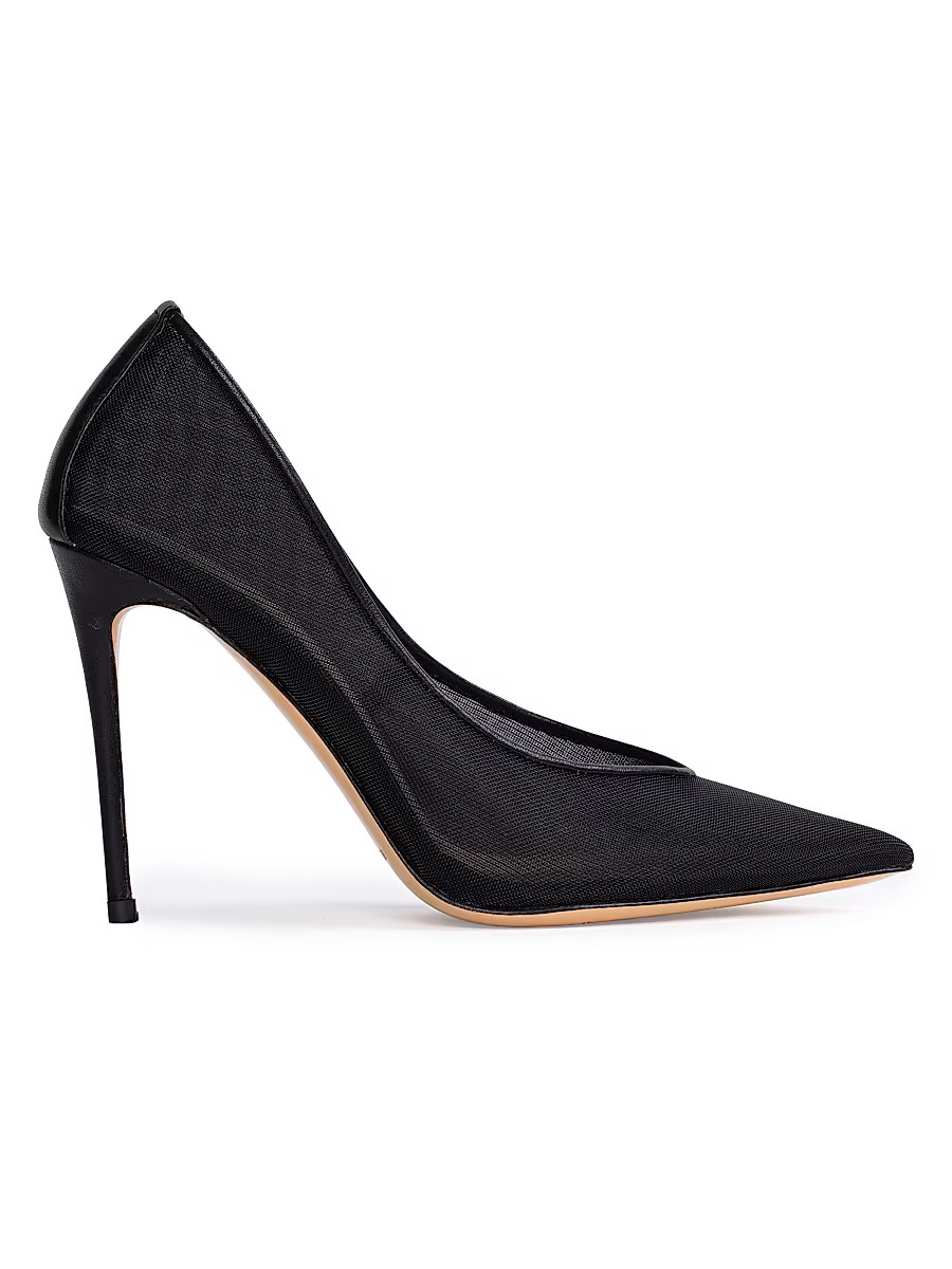 Women's Clio 100MM Mesh Pumps - Black Mesh - Size 6 | Saks Fifth Avenue