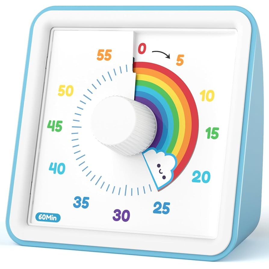LIORQUE 60 Minute Visual Timer for Kids, Visual Countdown Timer for Classroom Office Kitchen with... | Amazon (US)