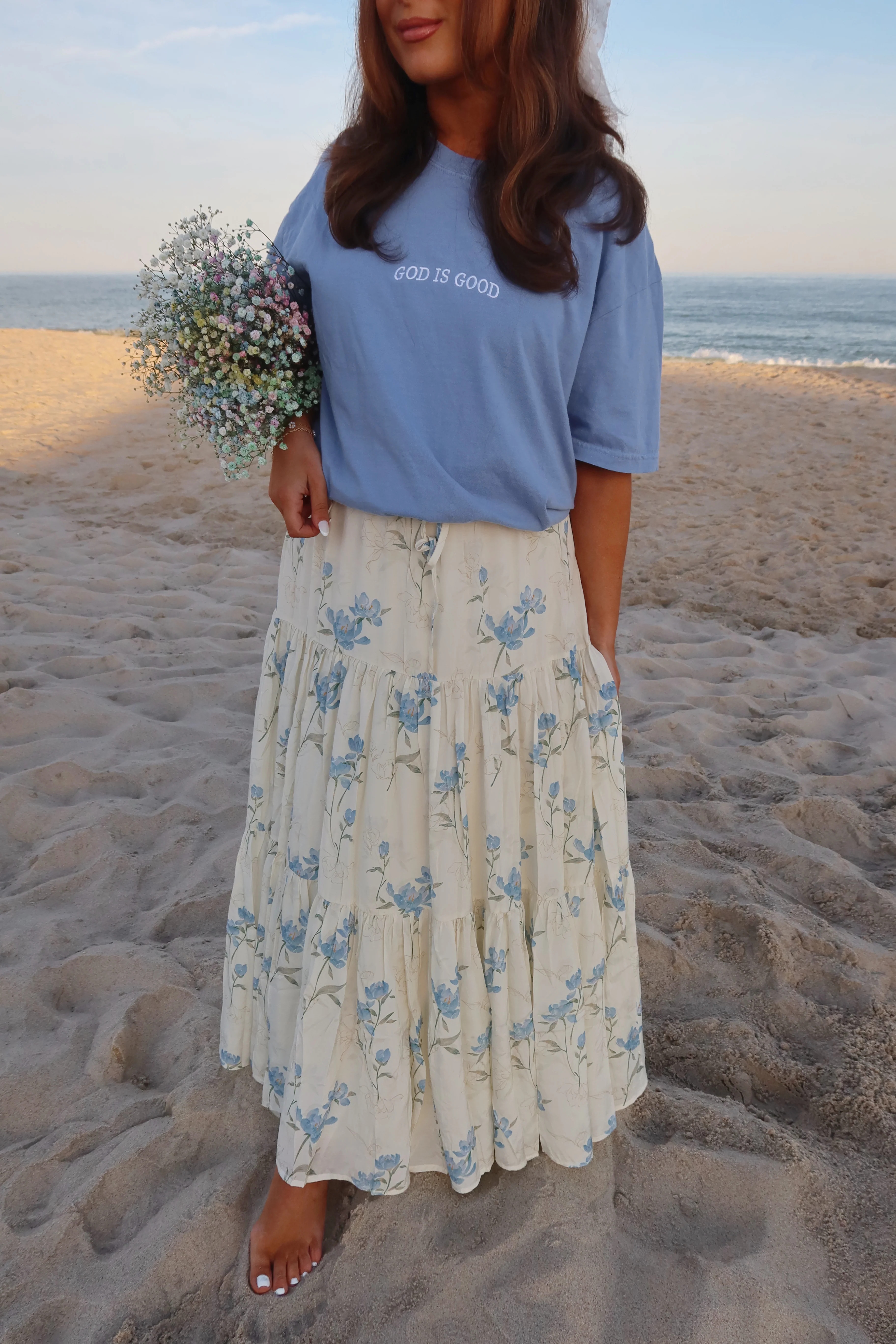 Serene Floral Midi Skirt | Shop Your Darling Style