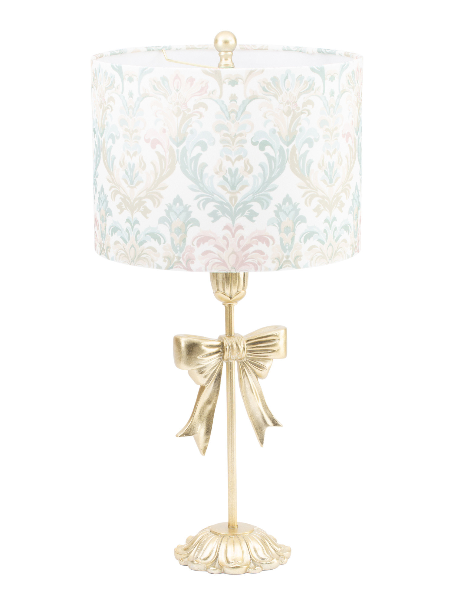 28.75in Metal Bow Lamp With Printed Velvet Shade | Marshalls