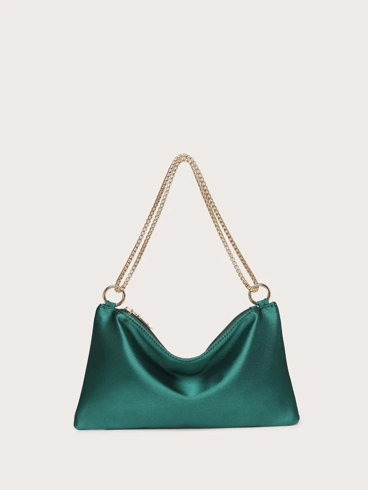 Minimalist Chain Satin Square Bag | SHEIN