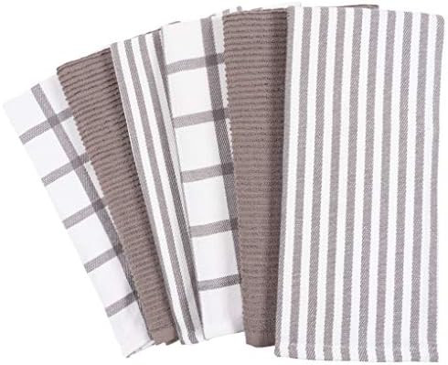 Mixed Flat & Terry Kitchen Towels | Two Sets of 3 18 x 28 Inches | 4 Flat Weave Towels for Cookin... | Amazon (US)