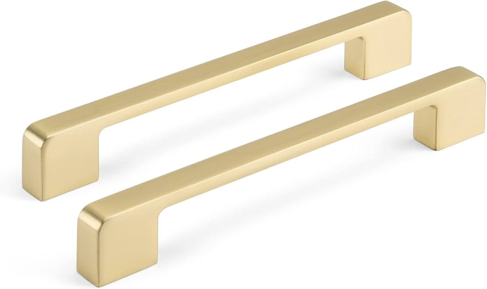 Rergy 10 Pack Golden Cabinet Handles Brushed Brass Cabinet Pulls - LS9901GD160 Drawer Pulls Moder... | Amazon (US)