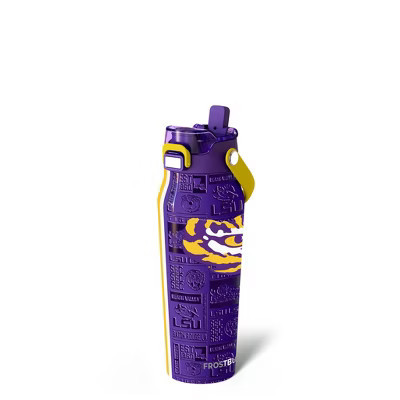 Frost Buddy 24oz Insulated Water Bottle with Straw & Chug Lid – Stainless Steel, Leak-Proof, 24-Hour Cold, Cup Holder Friendly - LSU Tigers | Legacy | Target