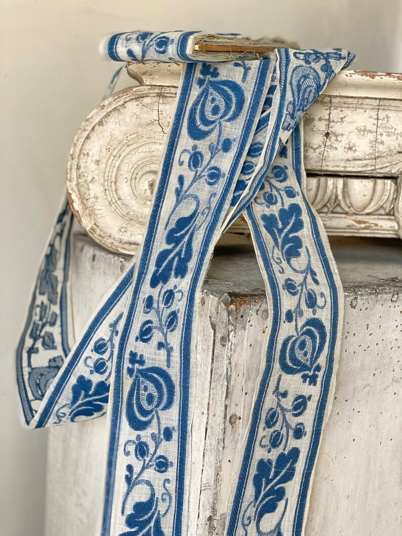 PER YARD 1900 Blue Gauze Trim Ribbon French Vintage Edging Fabric Country Cottagecore Cottage Sty... | Etsy (US)