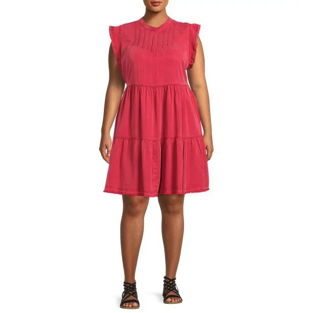 Terra & Sky Women's Plus Size Tiered Dress | Walmart (US)