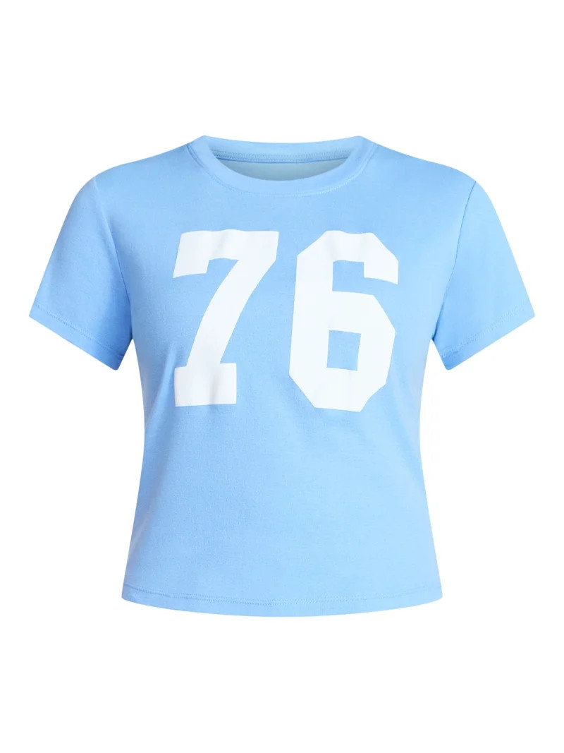 Collegiate Women's Graphic Baby Tee with Short Sleeves, Sizes XXS-XXL | Walmart (US)