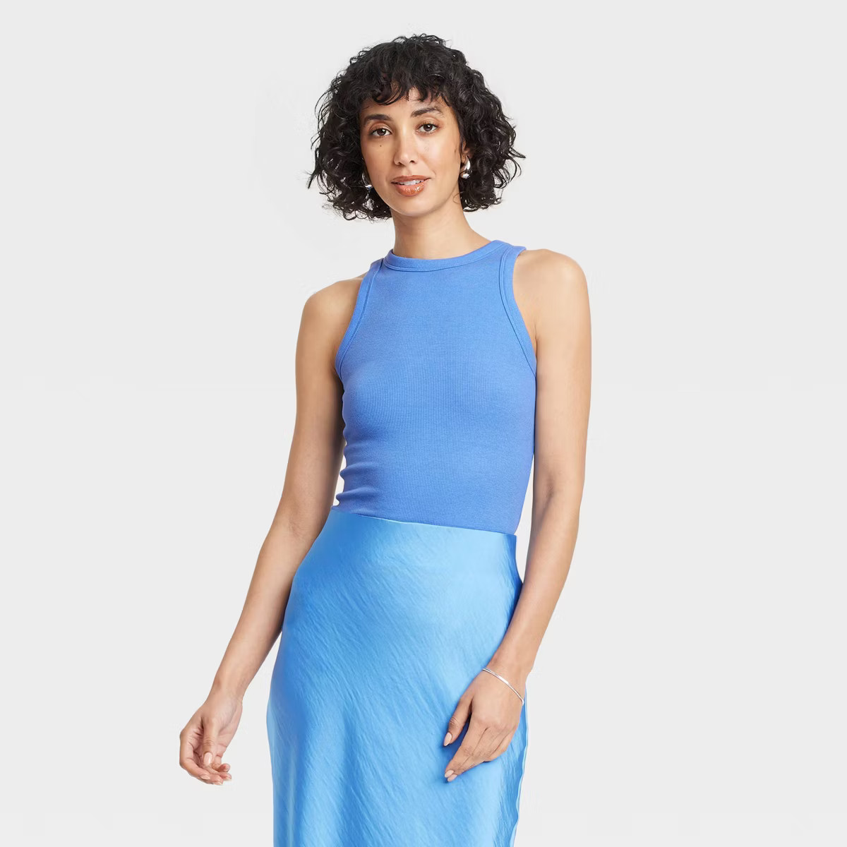 Women's Slim Fit Ribbed Tank Top - A New Day™ | Target