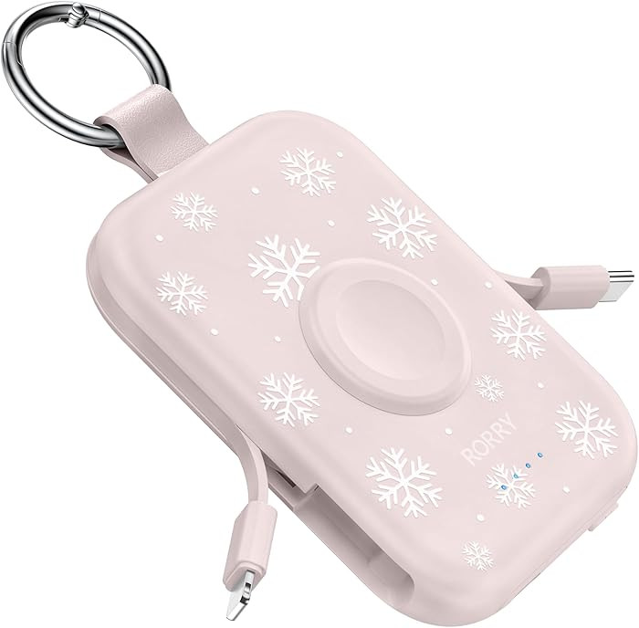 RORRY Portable Charger, 5000mAh Portable Charger Power Bank with Built-in Cables, Travel Keychain... | Amazon (US)