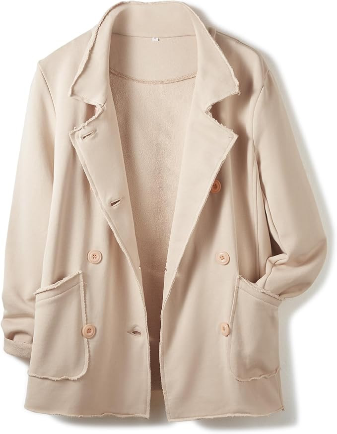 Ainangua Classic Trench Coats for Women Double Breasted Belfast Fleece Peacoat Jackets Essentials... | Amazon (US)