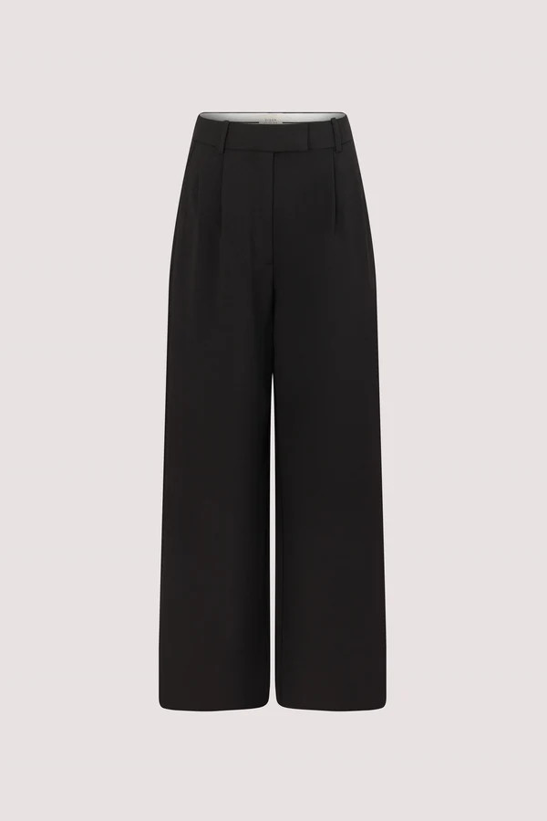 PARKER BLACK TAILORED WIDE LEG PANT | DISSH