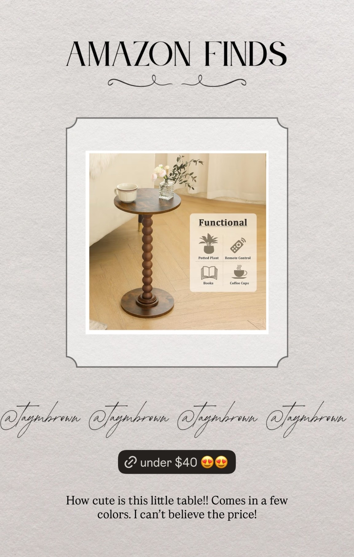 Chic side / accent table for $39!

#LTKHome #LTKFindsUnder100 #LTKFindsUnder50