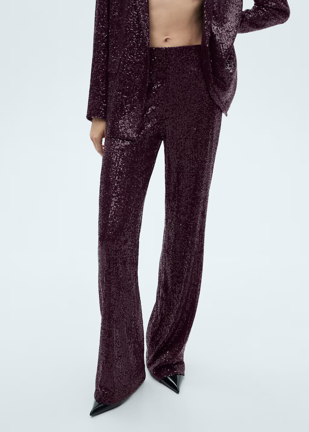 Sequined palazzo trousers - Women | MANGO United Kingdom | MANGO (UK)