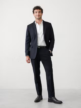 Tailored-Fit Luxe Wool-Blend Suit Trouser | Banana Republic Factory