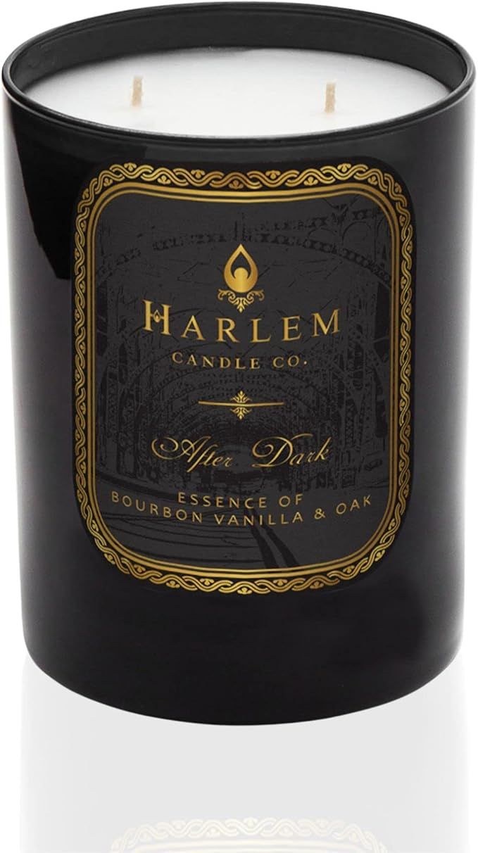 Harlem Candle Company After Dark Luxury Candle, 11 oz Black Glass Jar, Double Wick, Soy Wax, Gift... | Amazon (US)