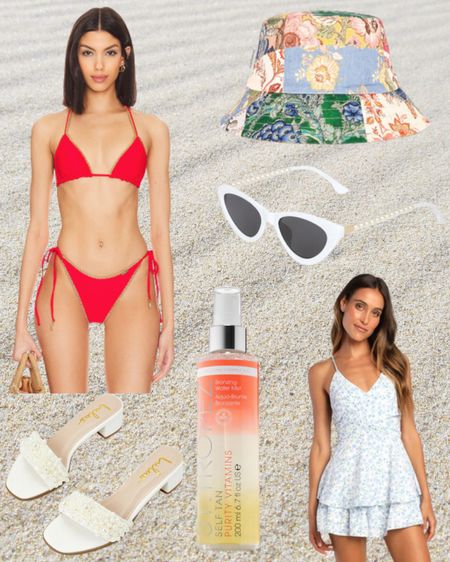 Check out this vacation outfit inspiration 

Vacation outfit, trip, travel, bikini, swimsuit, beach, pool, fashion, one piece swimsuit, sandals, heels, tanner, romper, sunglasses, bucket hat, Europe 

#LTKswim #LTKtravel #LTKstyletip