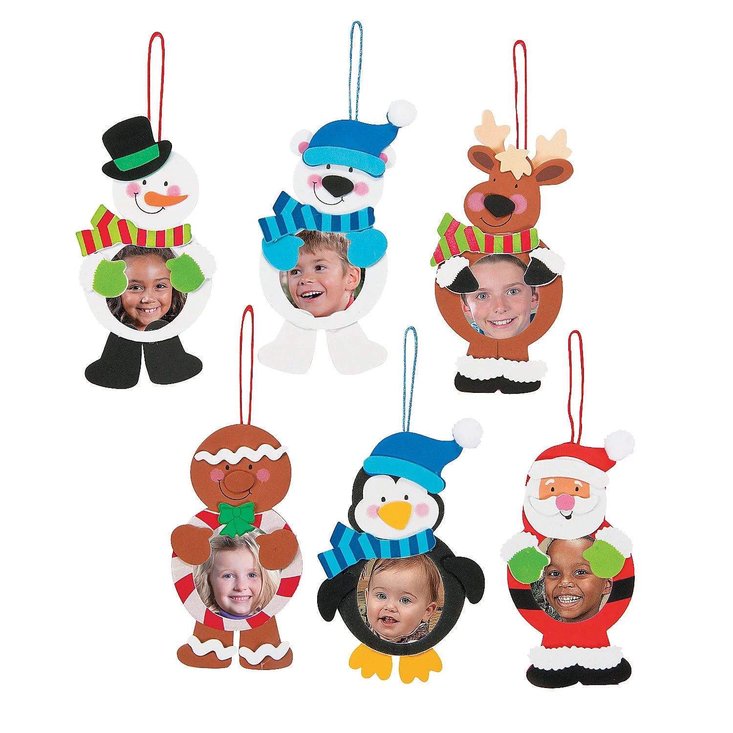 Christmas Character Picture Ornament Craft Kit- Craft Kits - 12 Pieces | Walmart (US)