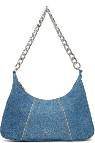 Blue Denim Baguette Bag | SSENSE