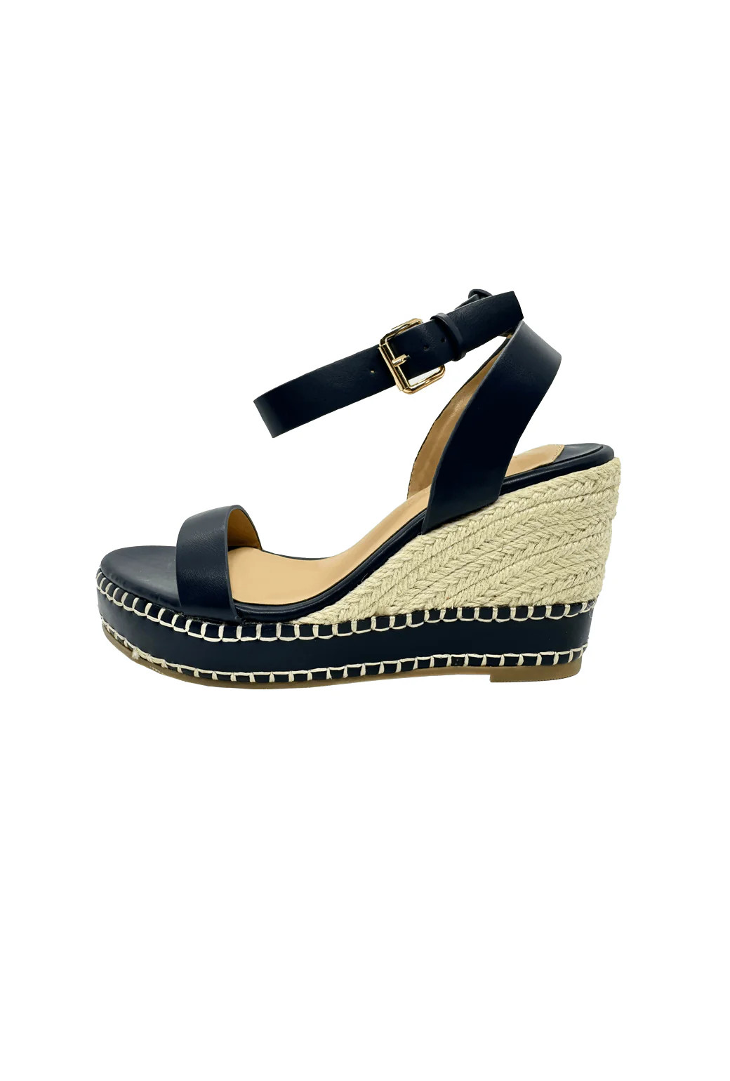 Topstitched Espadrilles - Navy | Shop BURU