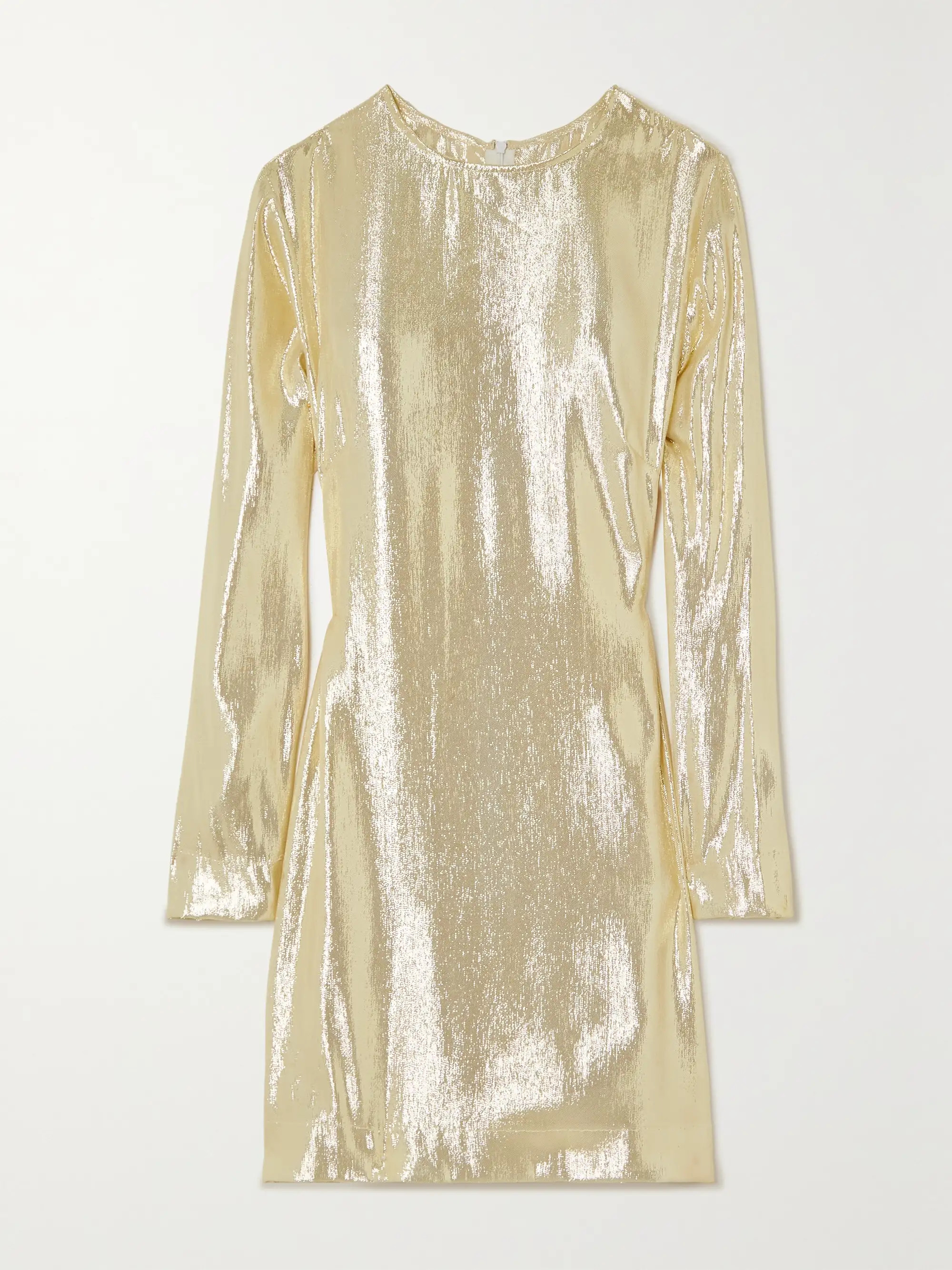 Metallic silk-blend lamé mini dress | NET-A-PORTER APAC