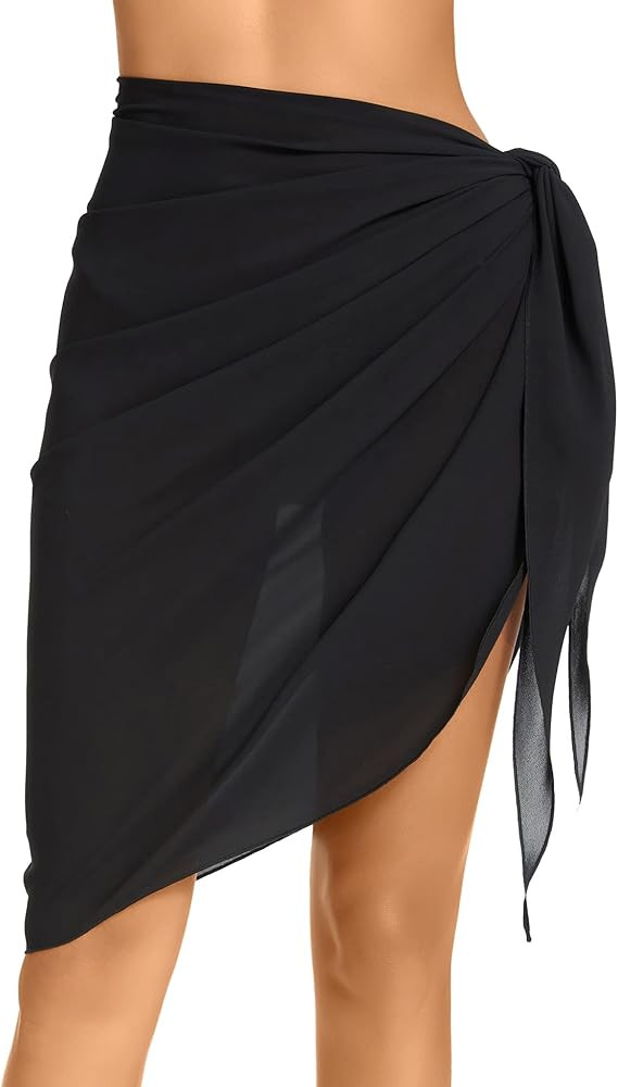Women's Sarong Coverups Chiffon Bathing Suit Wrap Skirt Swimsuit Beach Wraps Swim Sarongs | Amazon (US)