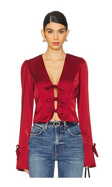 Stone Cold Fox x REVOLVE Mila Top in Dark Red from Revolve.com | Revolve Clothing (Global)