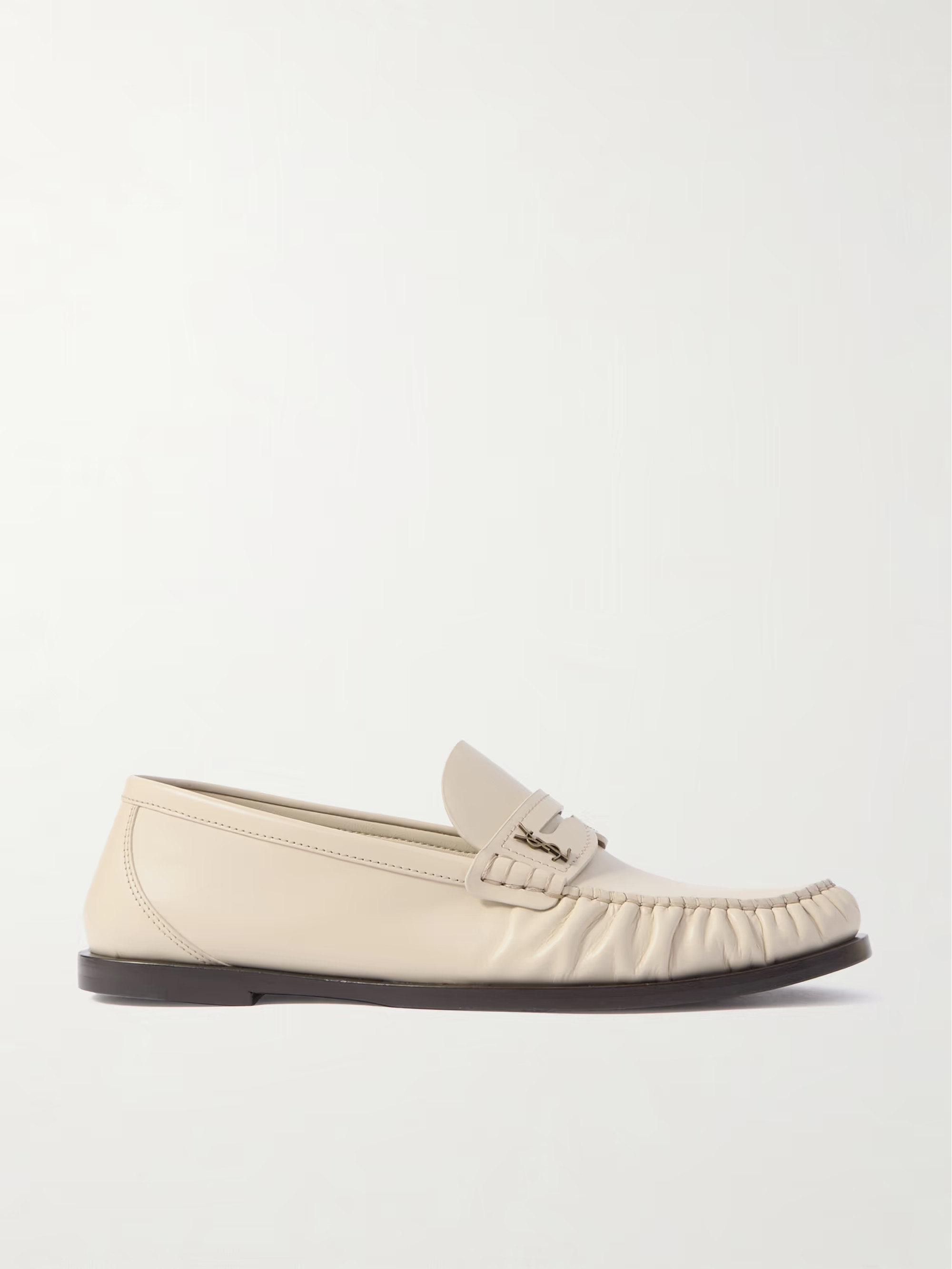 Laurent glossed-leather loafers | NET-A-PORTER (US)