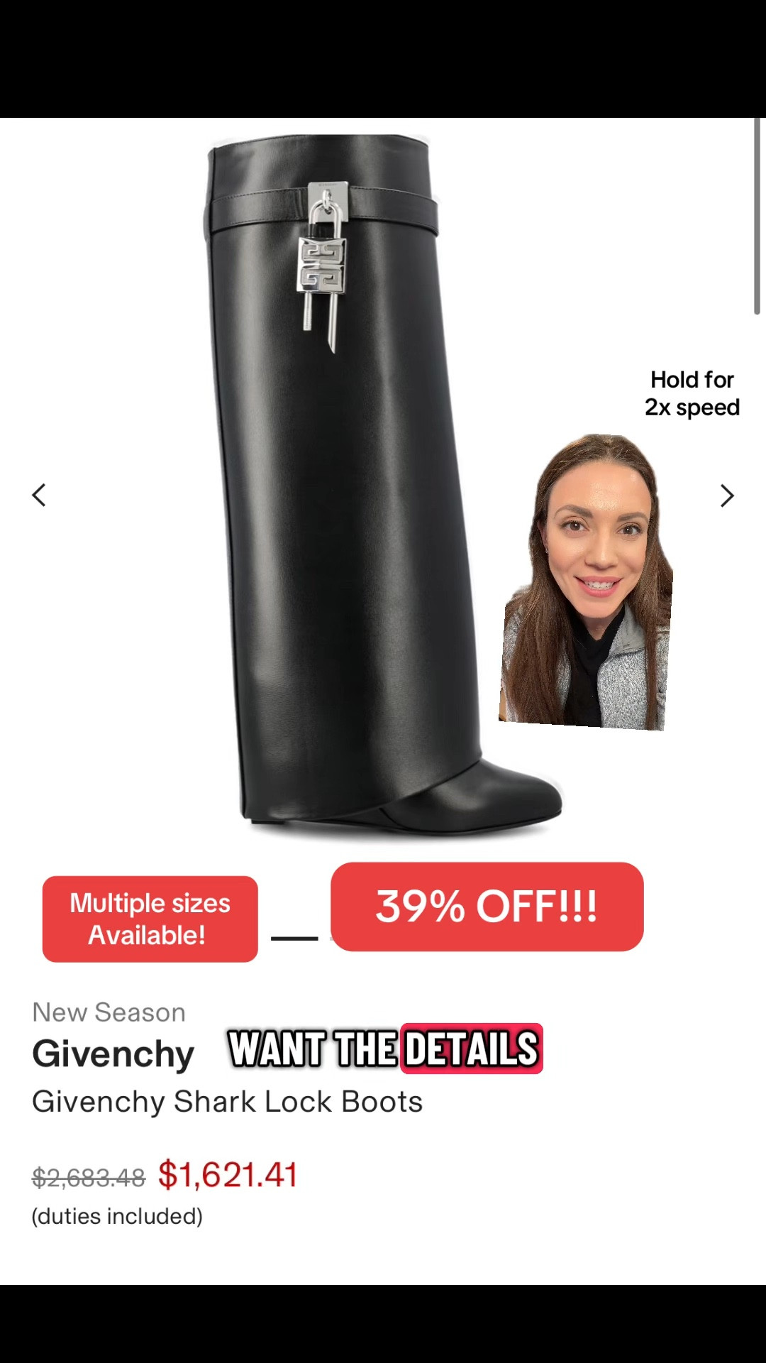 Givenchy Shark Boots ON SALE!!! 🦈 👢 

#LTKSeasonal #LTKShoeCrush #LTKHoliday