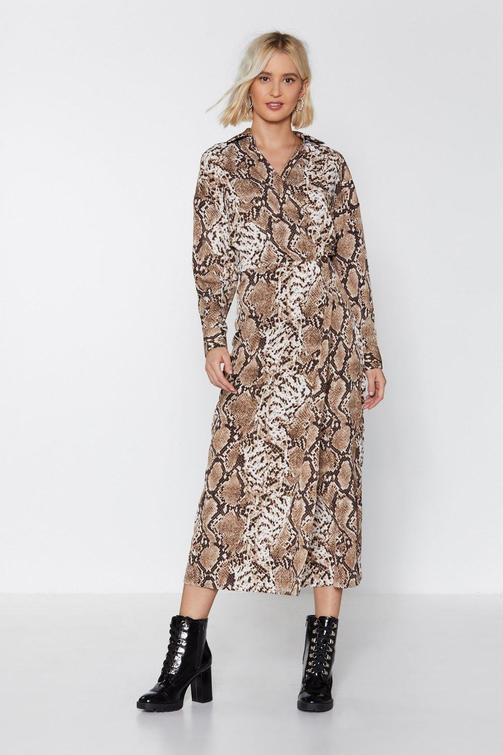 Full on Snake Maxi Dress | NastyGal (US & CA)