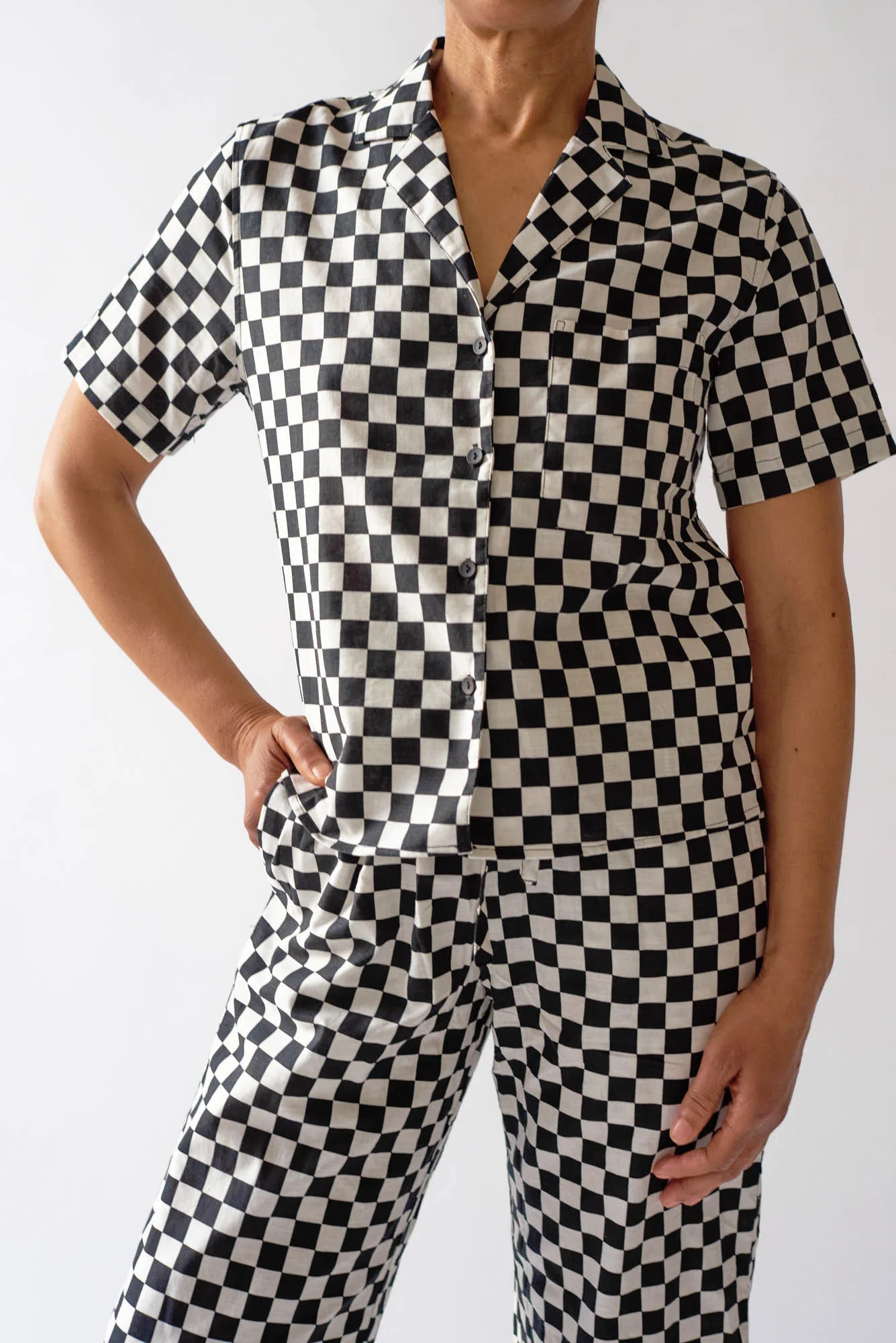 Long Lounge Set  Black Check | WRAY