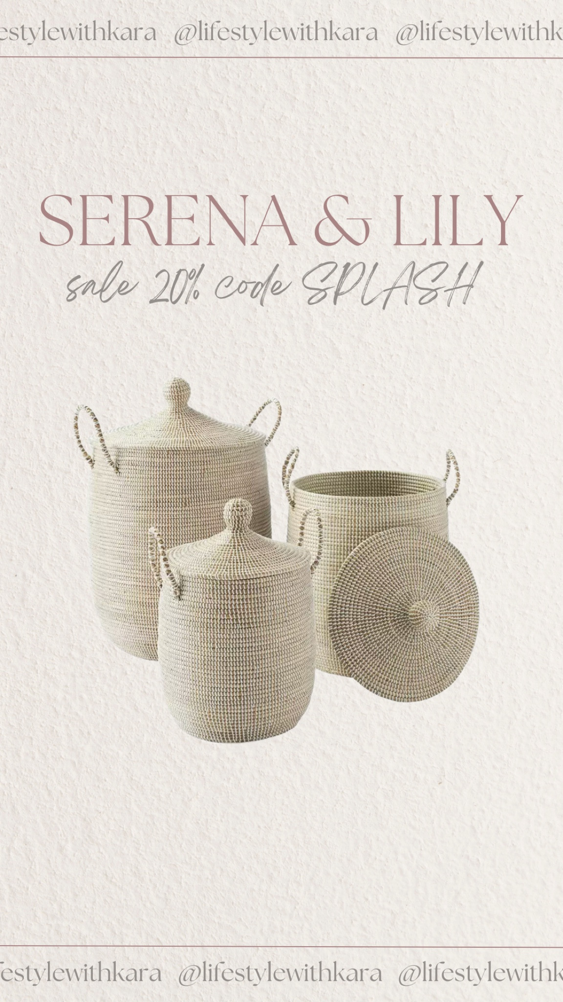 20% off code SPLASH at Serena & Lily!

#LTKFind #LTKsalealert #LTKhome