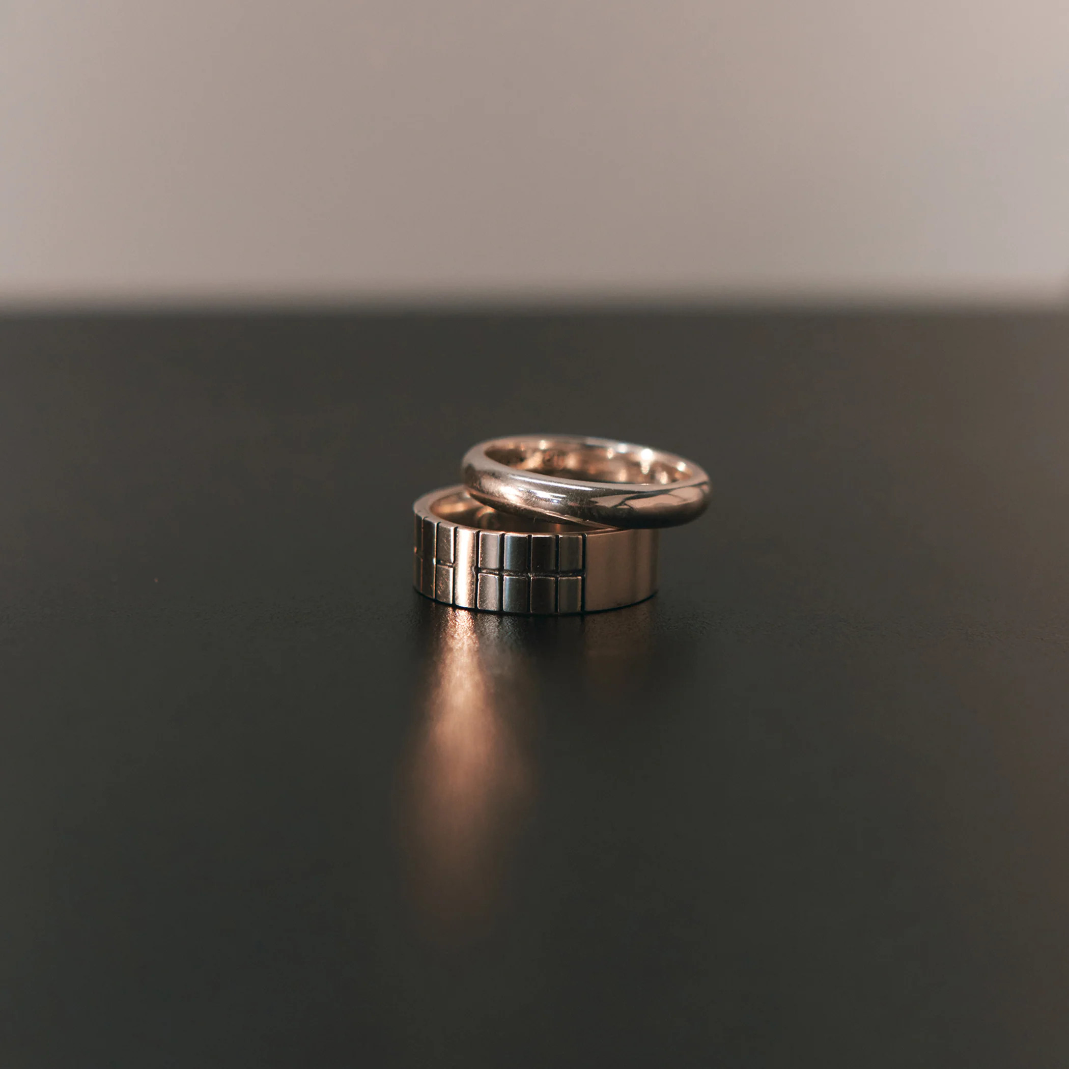 Korean Trigram Ring - Sterling Silver - Polished | LOUPN