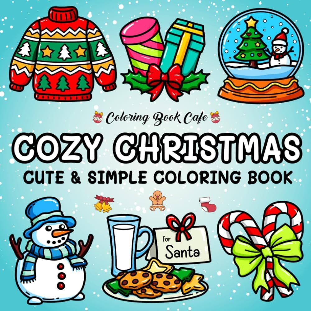 Cozy Christmas: Cute and Cozy Coloring Book for Adults & Teens Featuring Easy and Bold Christmas ... | Amazon (US)