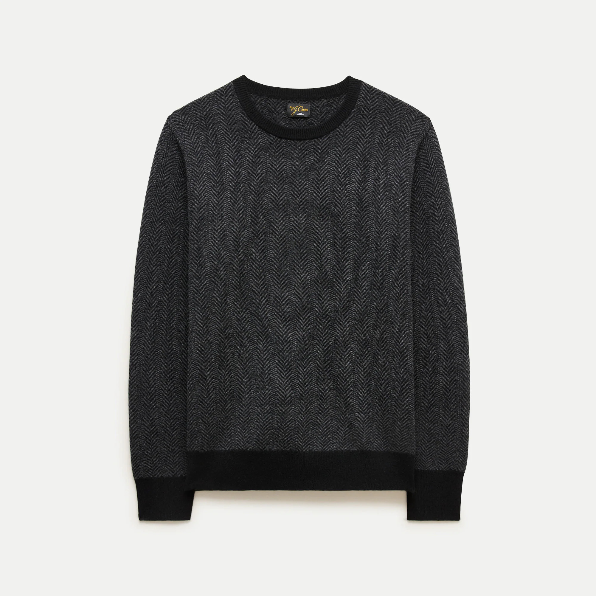 Cashmere crewneck sweater in herringbone | J. Crew US