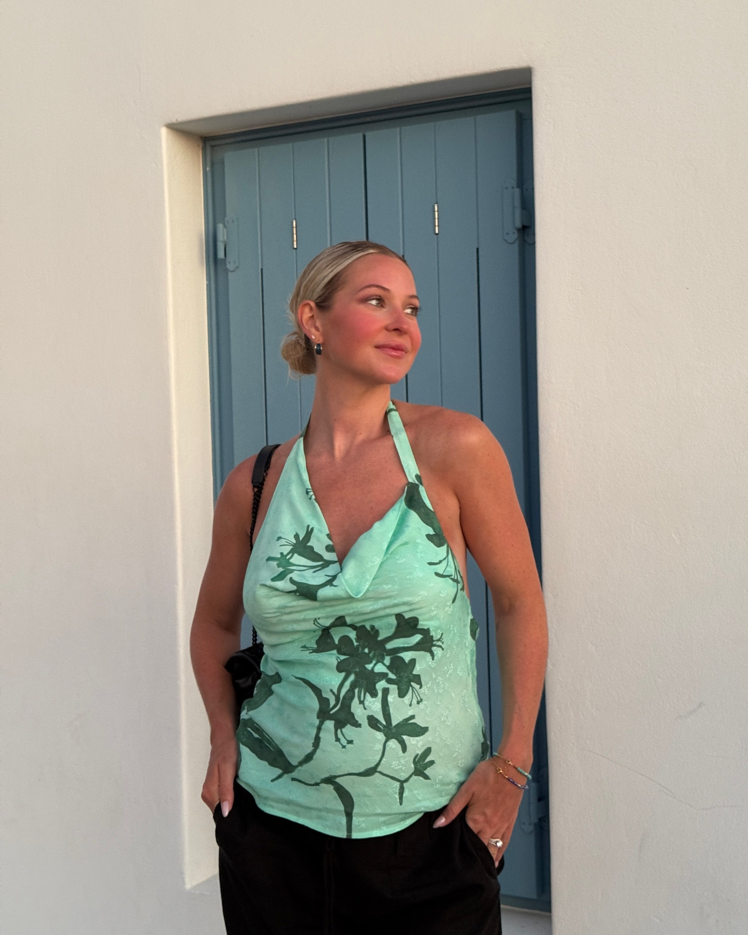 Casual dinner date outfit in Greece!! 6 months pregnant- wearing size small, it runs a little large 🤍

#LTKTravel #LTKootd