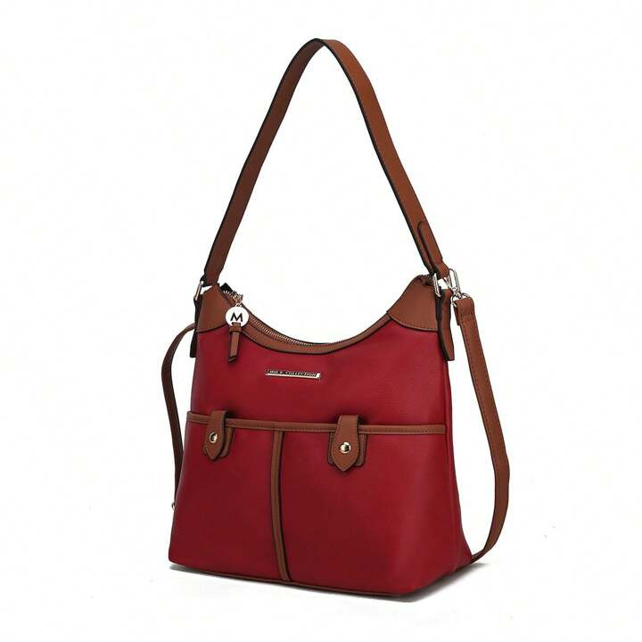 MKF Collection Harper Vegan Color Block Leather Women's Shoulder Bag, Lightweight, Business Casua... | SHEIN