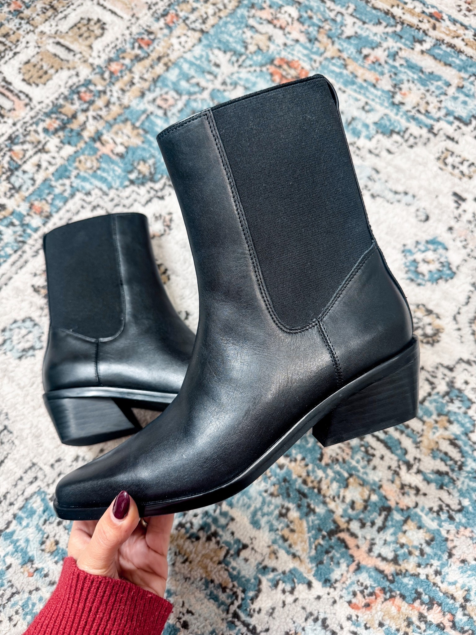 So impressed with the quality and comfort of this boot! I am so picky about boots they wear to work and these are super comfortable! On sale now! True to size 

#LTKWorkwear #LTKSaleAlert #LTKFindsUnder100