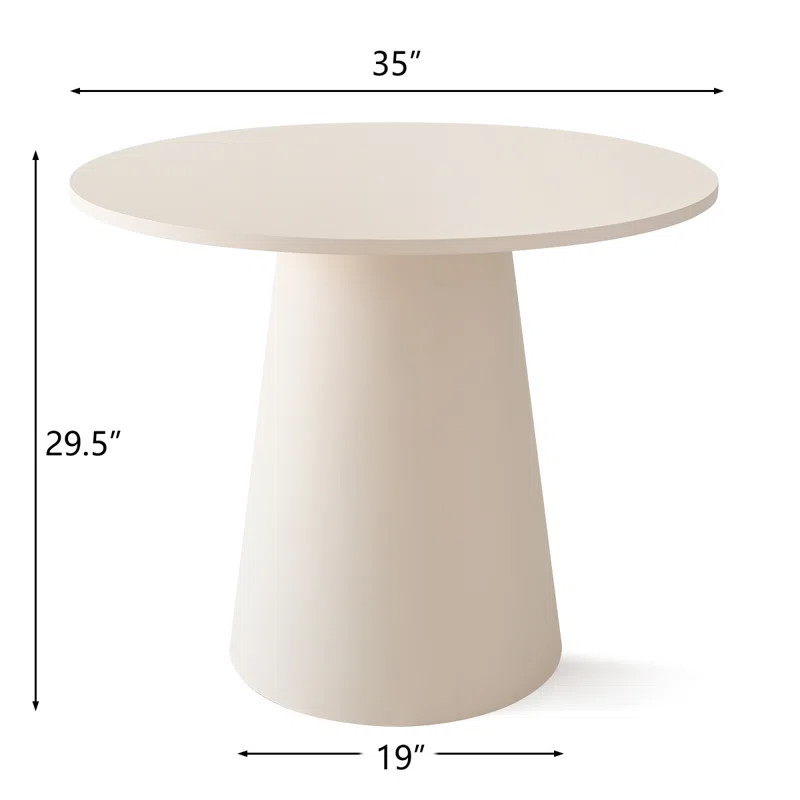 Agne 35" Round Pedestal Dining Table | Wayfair North America